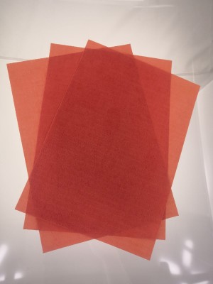 Вафельная пищевая бумага тонкая красная 0,30 мм 1 лист
