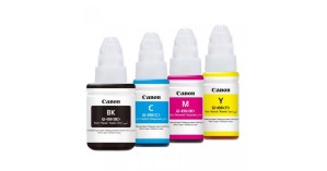 Чернила Canon Pixma GI-490 Оригинальные G1400 G2400 G3400 G4400 объемом 3х70гр. 1х140гр.