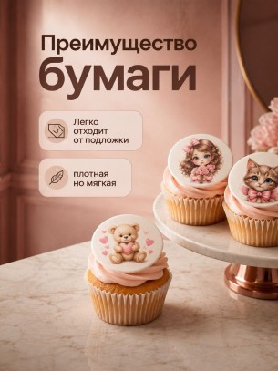 Сахарная пищевая бумага 25 листов KopyForm Decor Paper Plus