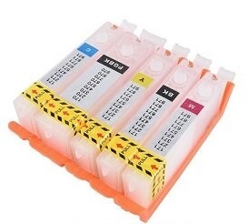 Перезаправляемые картриджи пзк Canon PIXMA TS704 TS6140 TS6240 TS6340 TS9540 TS9541C TR7540 TR8540 с чипами 5шт PGI 480 CLI 481