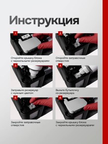 Чернила краска для принтера CANON GI-490 набор 3х70 мл