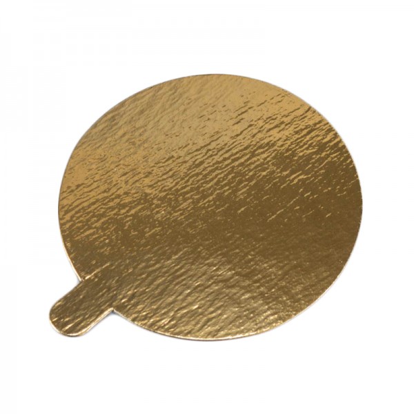 Подложка с держателем (сольерка) 0,8 мм d=7,5-8 см золото